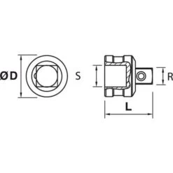 MOB 1/2 To 3/4 Impact Socket Adapter