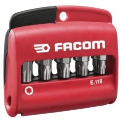 FACOM Set Of 10 Assorted 1/4 Torx Plus® Bits - Series 1 - 25 mm + Bit Holder