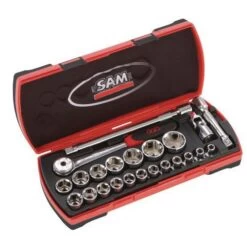 Sam Case Of 23 X 1/2 Sockets And Accessories