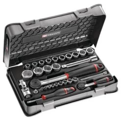 FACOM Case Of Assorted Ratchets + Sockets 1/4 And 1/2