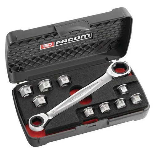 FACOM Set Of Offset Ring Spanners With 11-in-1 Ratchet - Image 3