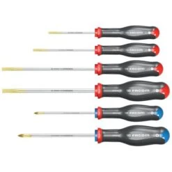 FACOM Set Of 6 Protwist® Screwdrivers - Flat & Pozidriv® Bits