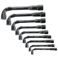 Set Of Nine 6 X 12-point Angled Socket Wrenches - Manutan