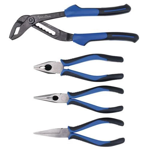 Set Of 4 pairs Of Pliers With Bi-material Grips - Manutan