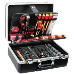 ABS 128-piece Electrician's Trolley Case - Mob