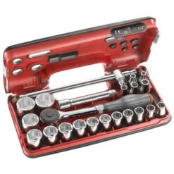 FACOM S.360 Rotating Handle Ratchet Set + 1/2 Hex Sockets - 21 Pieces