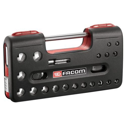 FACOM S.360 Rotating Handle Ratchet Set + 1/2 Hex Sockets - 21 Pieces - Image 2