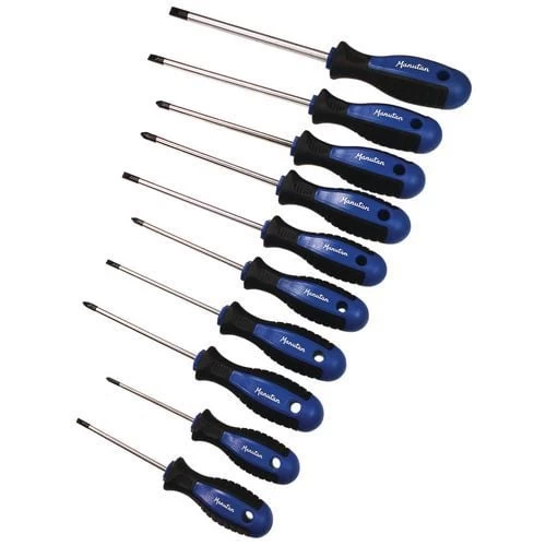 Set Of 10 slotted Pozidriv + Phillips Screwdrivers - Manutan - Image 7