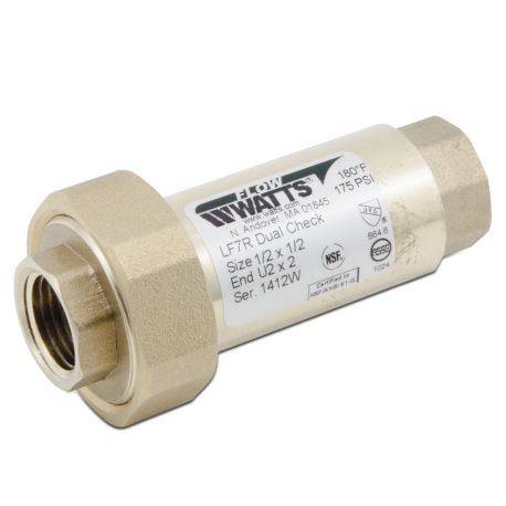 LF7RU2-2, 1/2" Dual Check Valve, Lead Free