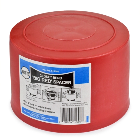 Big Red Closet Bend Spacer, fits 3" or 4" pipe