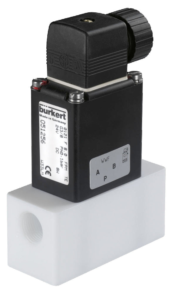 Solenoid Valve 3/2 Diverting G3/8'' Plastic FFKM 0-4bar/58psi 24VDC 0121 155685