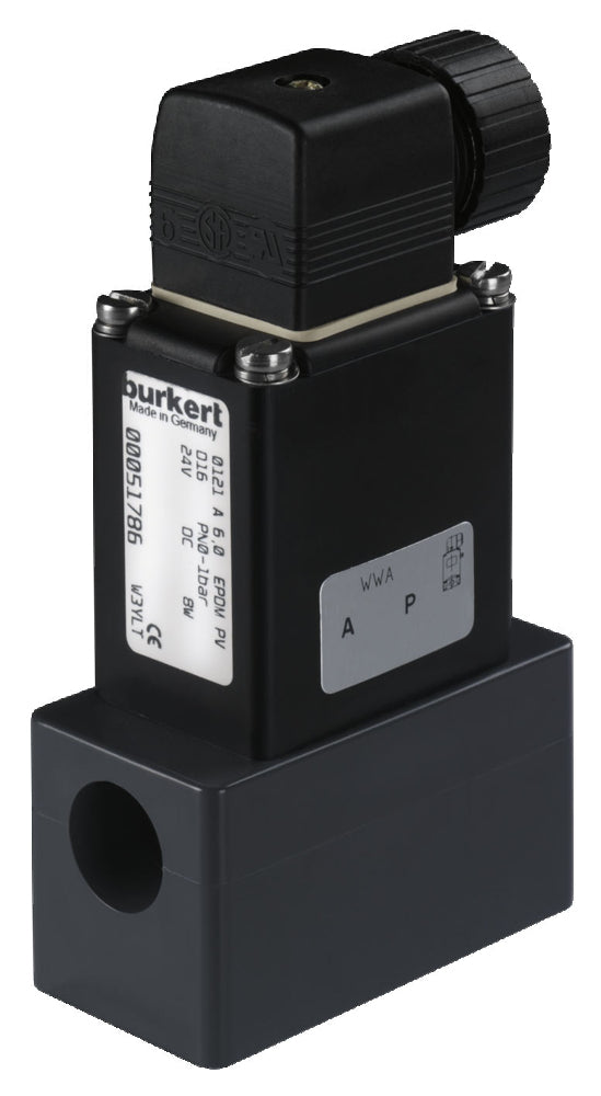 Solenoid Valve 3/2 Mixing G3/8'' Plastic FKM 0-0.5bar/7psi 24VDC 0121 57641