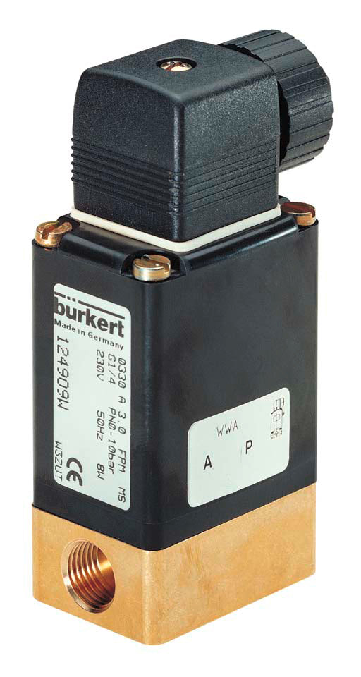 Solenoid Valve G1/4'' NC Brass EPDM -1-3bar/-15-44psi 24VDC 0330 122804