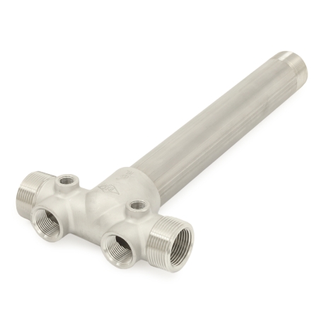 1-1/4" MPT x 12-7/8" Solid 304 Stainless Steel Well Tank Tee