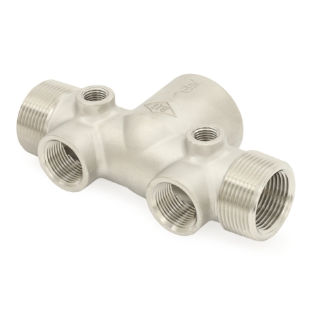 1-1/4" FPT x 1-7/8" Solid 304 Stainless Steel Well Tank Tee, Extension Type