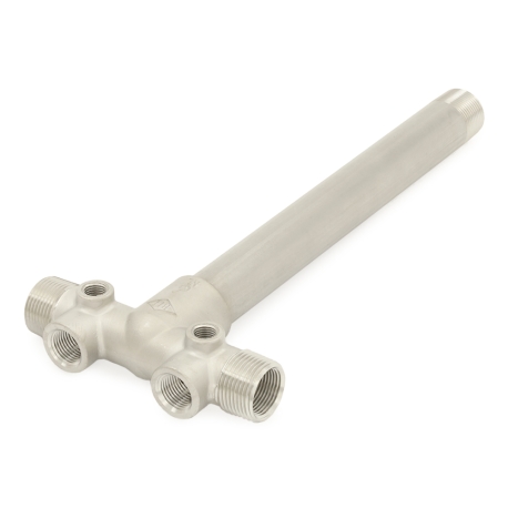 1" MPT x 12-3/4" Solid 304 Stainless Steel Well Tank Tee