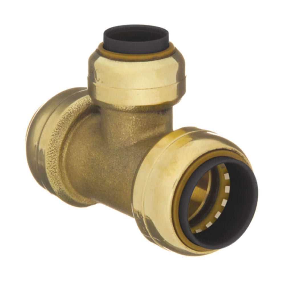 3/4" x 1/2" x 1/2" Brass Push Fit Reducer Tee 10155490 (Clearance)