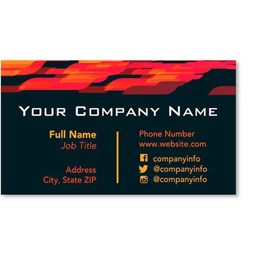 Designer Automotive Business Cards - Abstract Flame