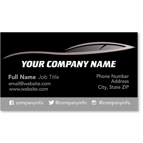 Designer Automotive Business Cards - Sleek Profile