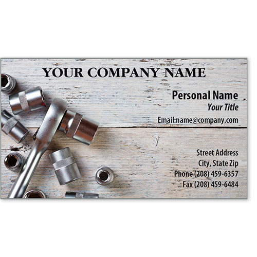 Designer Automotive Business Cards - Rustic Tools