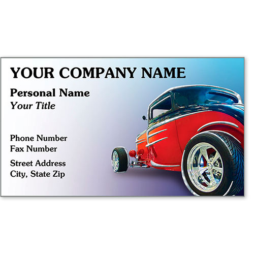 Designer Automotive Business Cards - Rebel Roadster