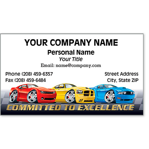 Designer Automotive Business Cards - Modern Muscle