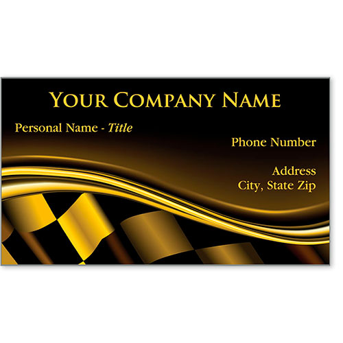 Designer Automotive Business Cards - Golden Luster