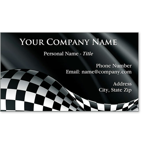 Designer Automotive Business Cards - Winner's Flag