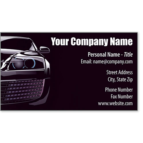 Designer Automotive Business Cards - Covert Car