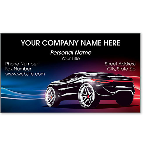 Designer Automotive Business Cards - Midnight Surge