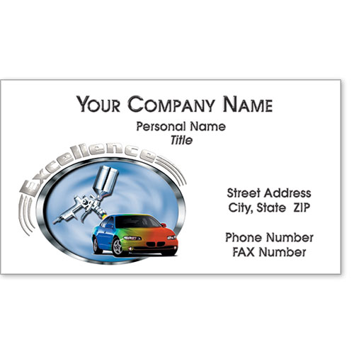 Automotive Business Cards with Foil - Colors of Excellence