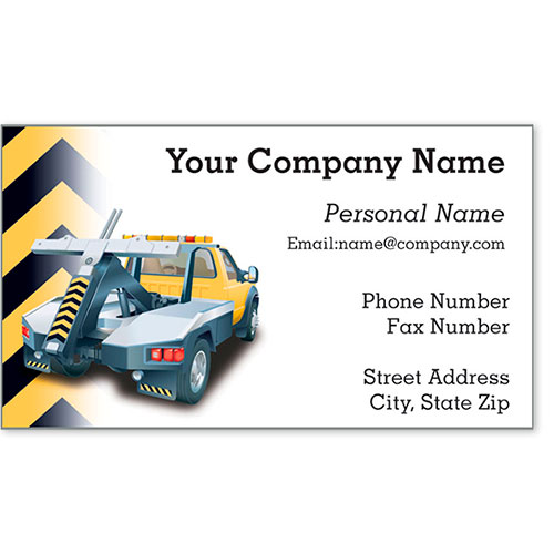 Premier Automotive Business Cards - Cautious Towing