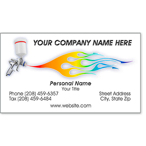 Premier Automotive Business Cards - Spectrum Flame