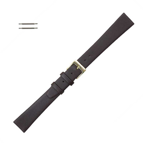 Leather Watch Band 8mm Brown Smooth Calf Style 6 5/8 Inch Length