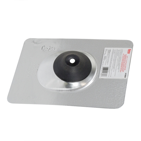 1/2" - 1" dia. Pipe or Mounting Post, Aurora No-Calk Solar Flashing, Galvanized, Pitched Roof, 9" x 12.5" base