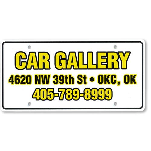 Custom Imprinted Poly Coated Cardboard Message Plates - 2 Color