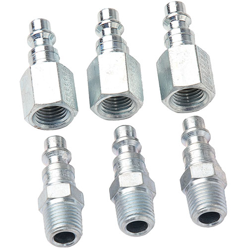Quick Coupler Plug Pack 1/4 NPT (3) Male and (3) Female 30CFM M