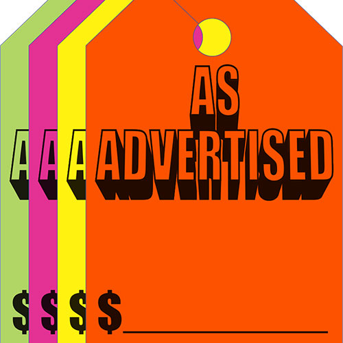 Fluorescent Mirror Tags - As Advertised (50)