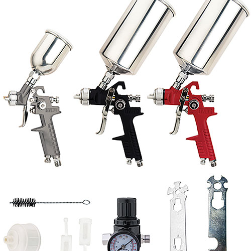ATD 9 Pc. HVLP Spray Gun Set - ATD-16900