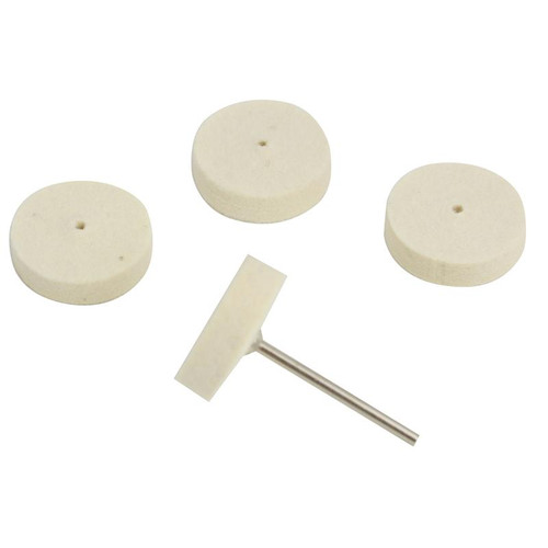 Solid Felt Buffs1 x 1/4 Inches - with Mandrel