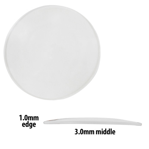 Watch Crystal Round Magnifier Mineral Glass Crystals 3.0mm Middle And 1.00mm Edge