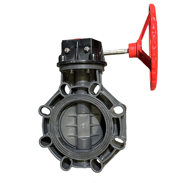 10" Flui-PRO PVC Butterfly Valve - Gear Operator (FP-BFGO-100)