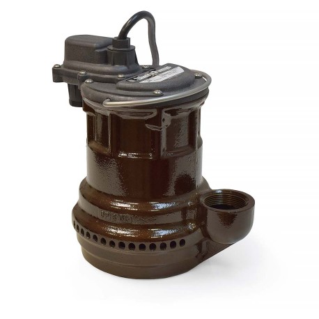 Manual Sump Pump, 10' cord, 1/4 HP, 115V
