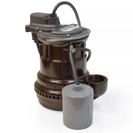 Automatic Sump Pump w/ Wide Angle Float Switch, 10' cord, 1/4 HP, 115V