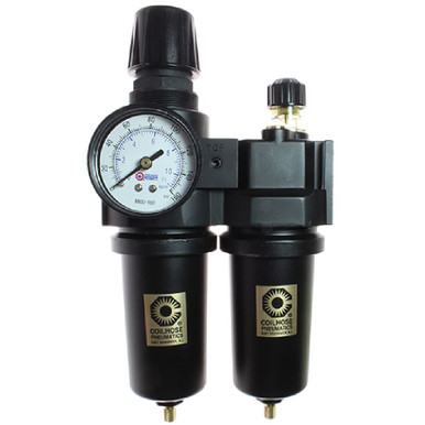Opens dialog Coilhose Pneumatics 27FCL4-GM 27 Series 1/2" Integral Filter/Regulator + Lubricator, Gauge, Metal