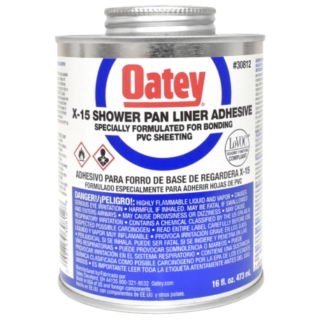 16 oz. LO-VOC X-15 PVC Shower Pan Liner Adhesive w/ Dauber