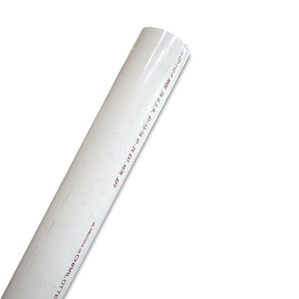 5" Schedule 40 White PVC Pipe 4004-050AB - 5ft