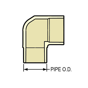 1" CTS CPVC 90 Degree Street Elbow 4109-010