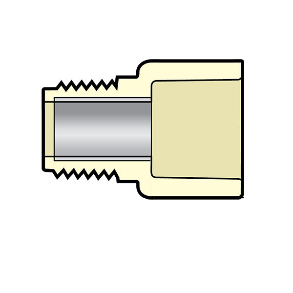 3/4" CTS CPVC Male Adapter Internal Stainless Steel Reinforced 4136-007R