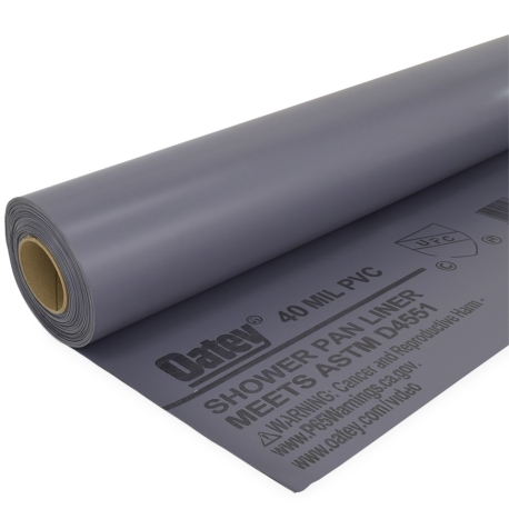 4ft Wide 40 mil Gray Oatey PVC Shower Pan Liner, sold by ft